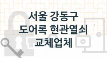 서울 강동구 도어록 업체 추천 TOP 5, 도어록 열쇠 업체 소개