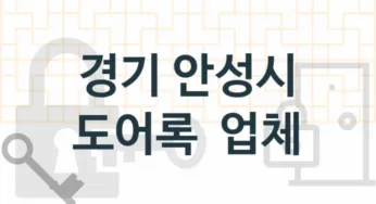 경기 안성시 도어록 업체 추천 5, 도어록가격 설치, 열쇠분실