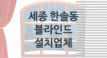 세종 한솔동 블라인드 업체 추천 2, 가격, 교체 업체소개