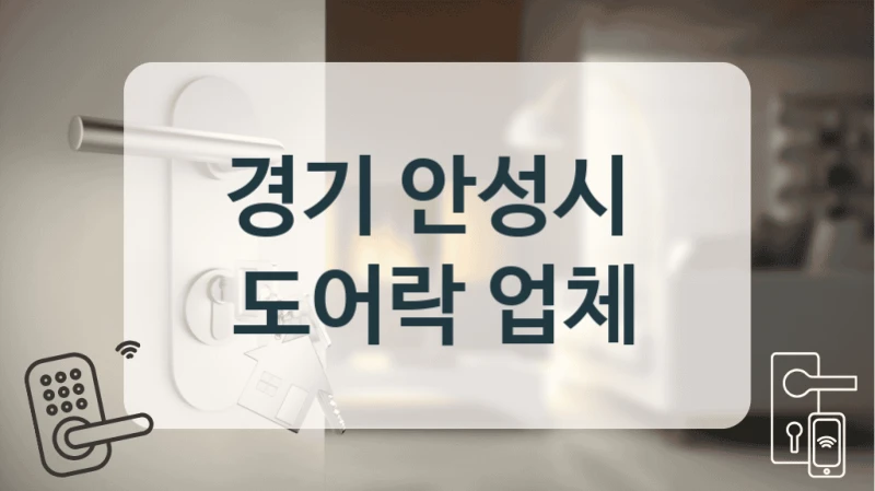 경기 안성시 
 도어락 업체