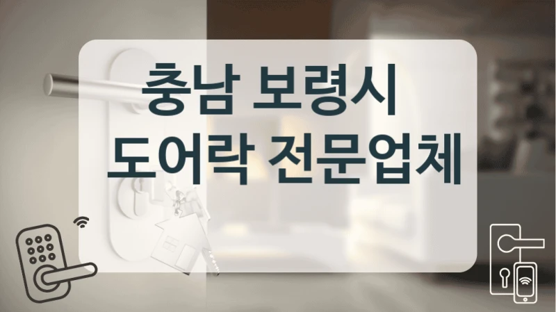 충남 보령시 
 도어락 전문업체