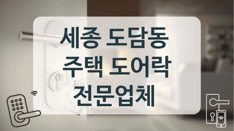 세종 도담동 
주택 도어락 전문업체