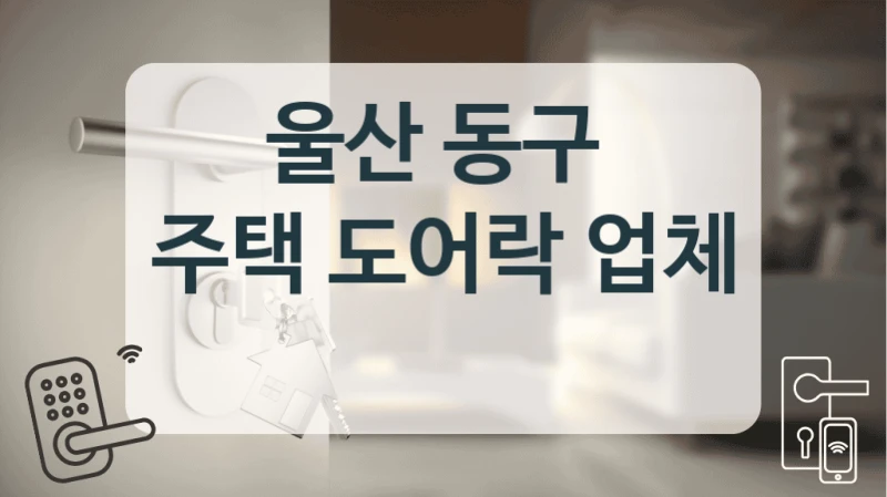 울산 동구 
주택 도어락 업체