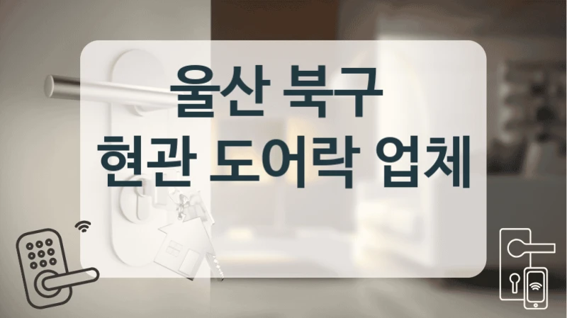 울산 북구 
현관 도어락 업체